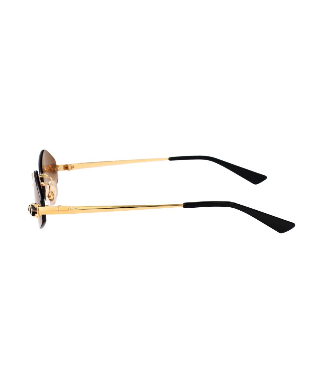 CARTIER Золотые металлические солнцезащитные очки, фото 5