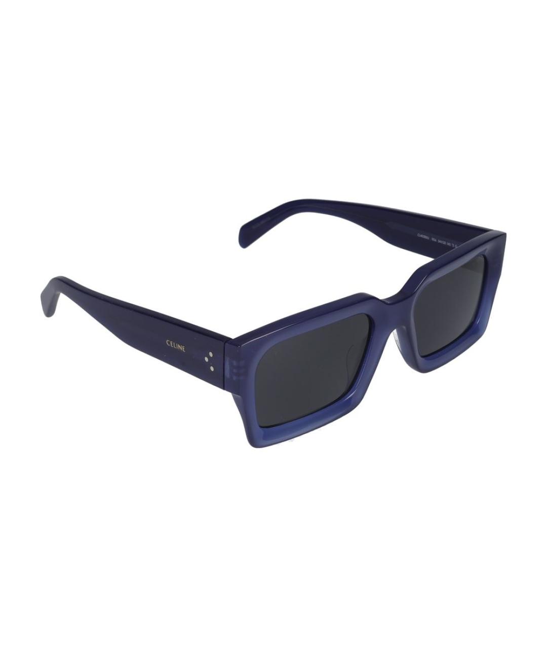 CELINE Синие пластиковые солнцезащитные очки, фото 4