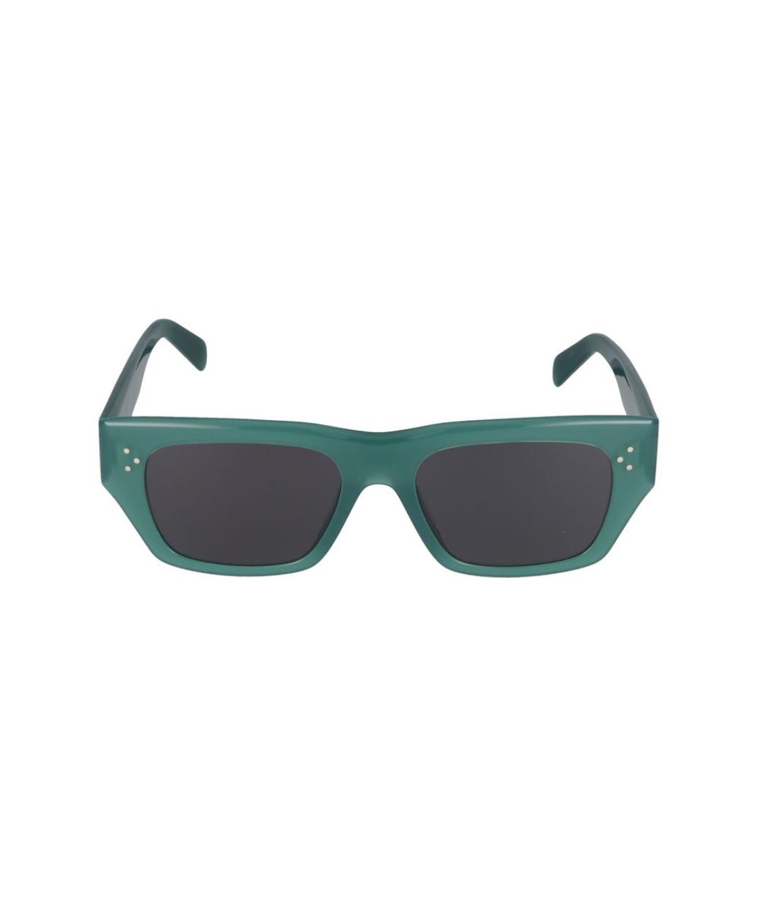 CELINE Бирюзовые пластиковые солнцезащитные очки, фото 2