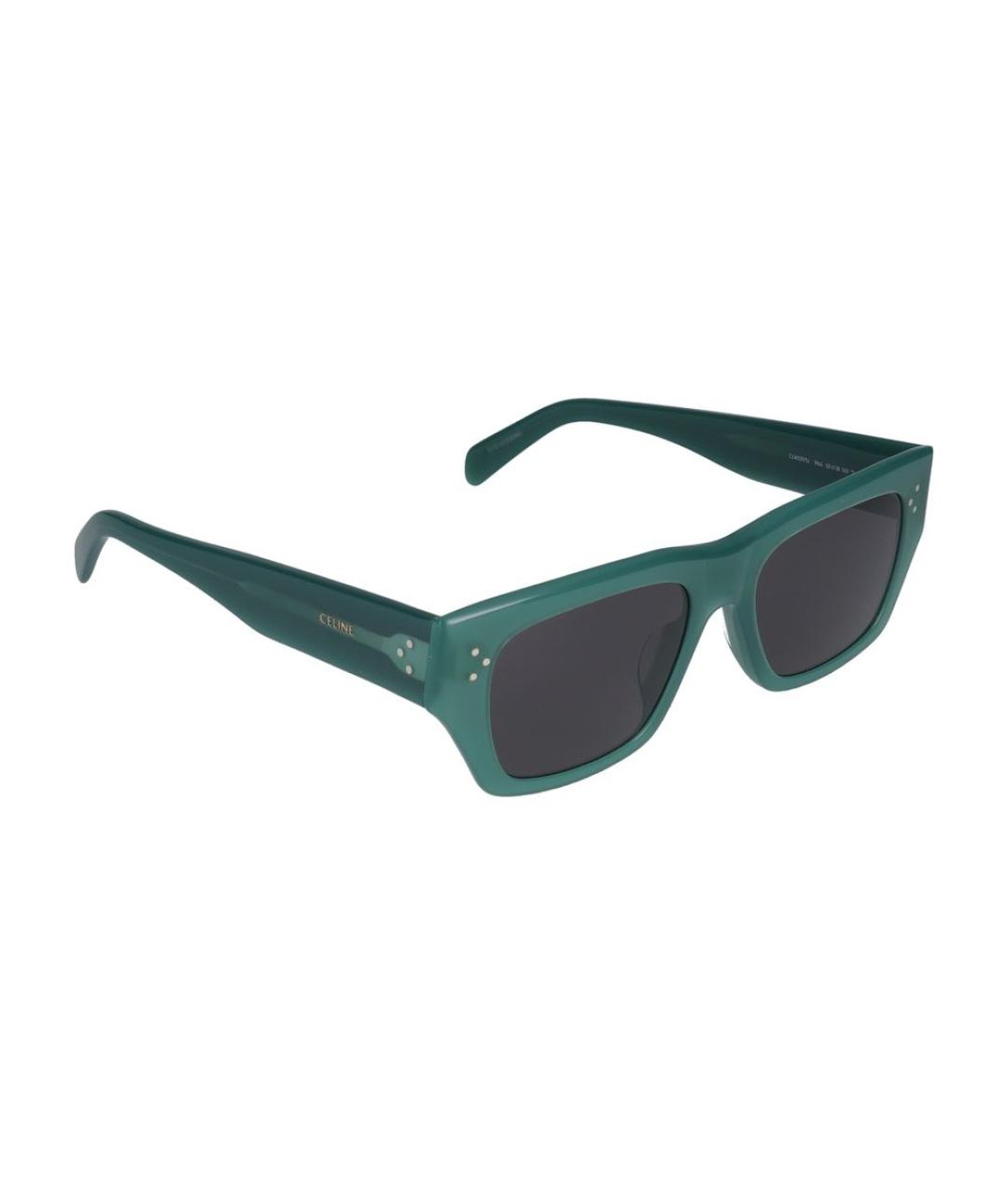CELINE Бирюзовые пластиковые солнцезащитные очки, фото 4