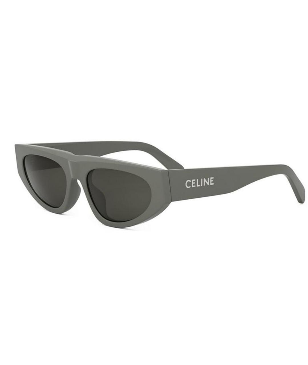 CELINE Серые пластиковые солнцезащитные очки, фото 1