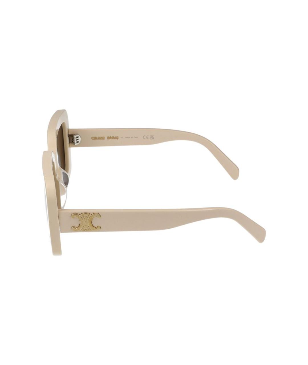 CELINE Бежевые солнцезащитные очки, фото 3