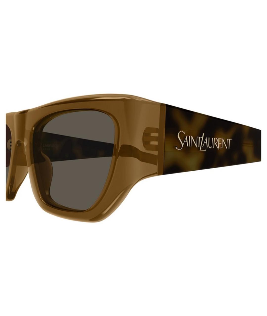 SAINT LAURENT Коричневые солнцезащитные очки, фото 5