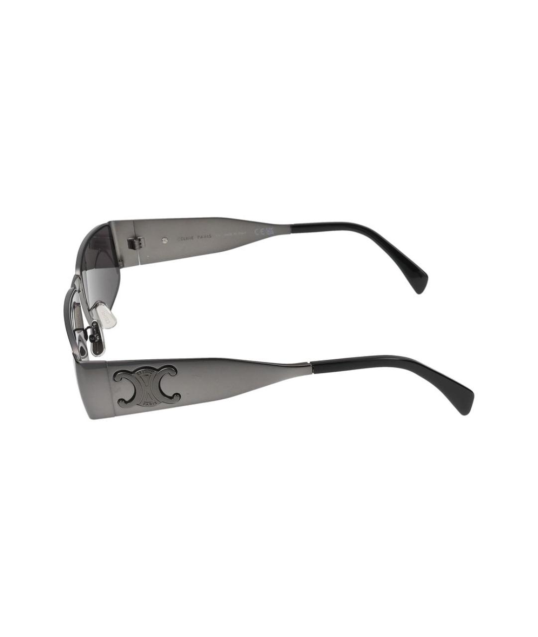 CELINE Черные металлические солнцезащитные очки, фото 3