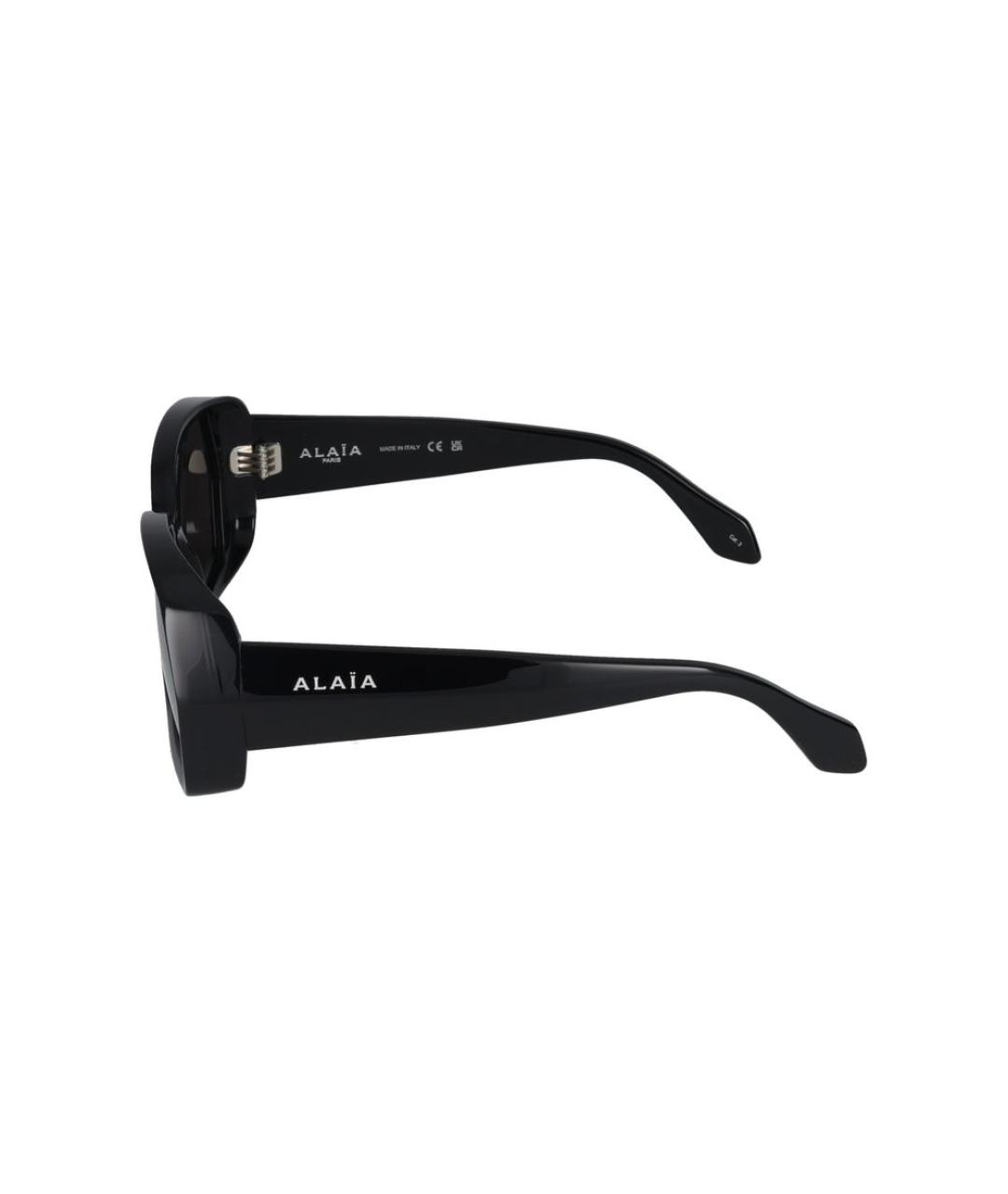 ALAIA Черные металлические солнцезащитные очки, фото 3
