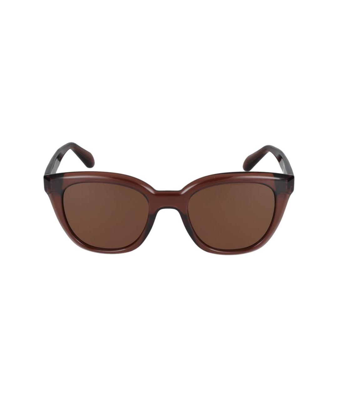 FERRAGAMO Коричневые пластиковые солнцезащитные очки, фото 2