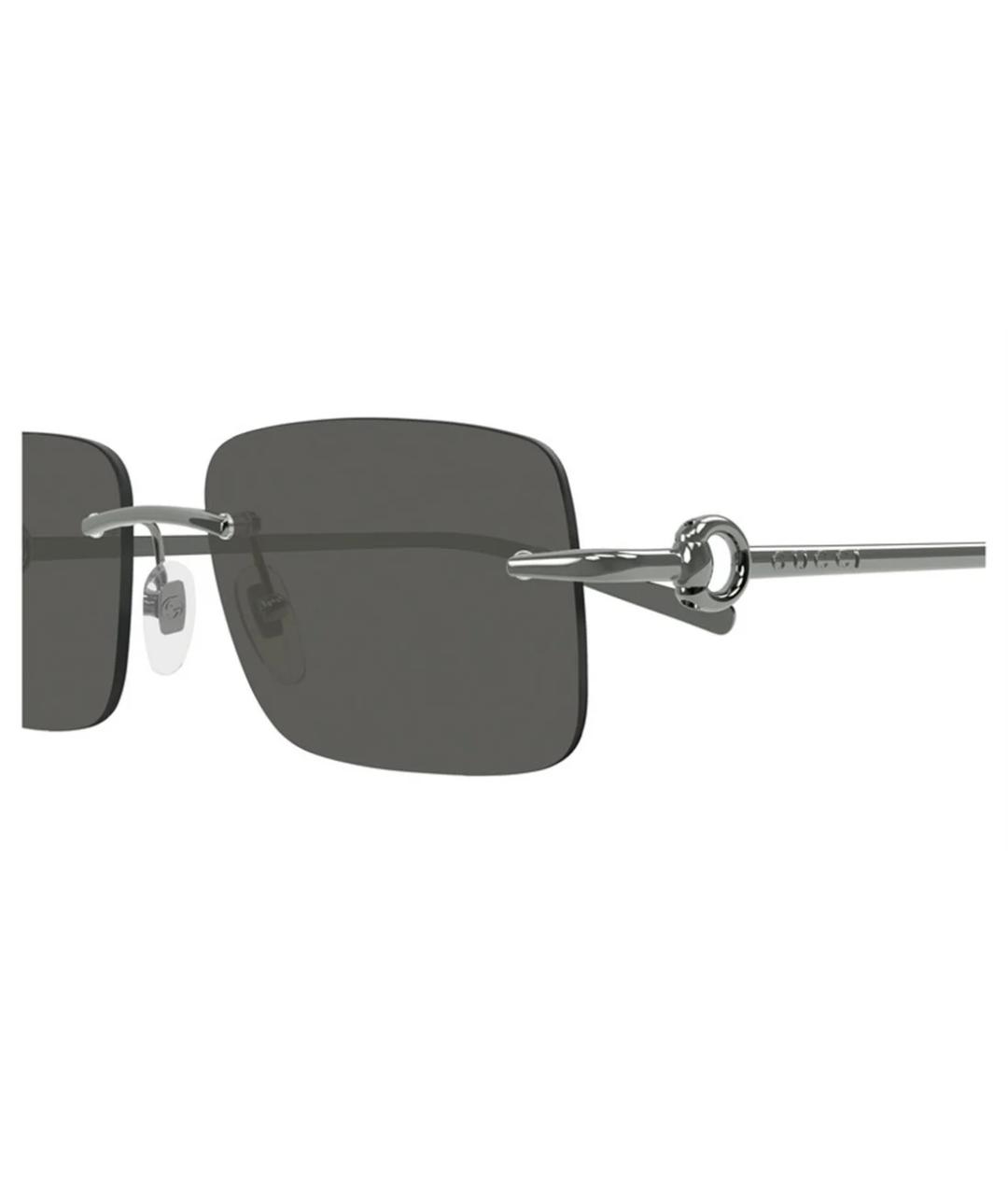 GUCCI Черные металлические солнцезащитные очки, фото 5