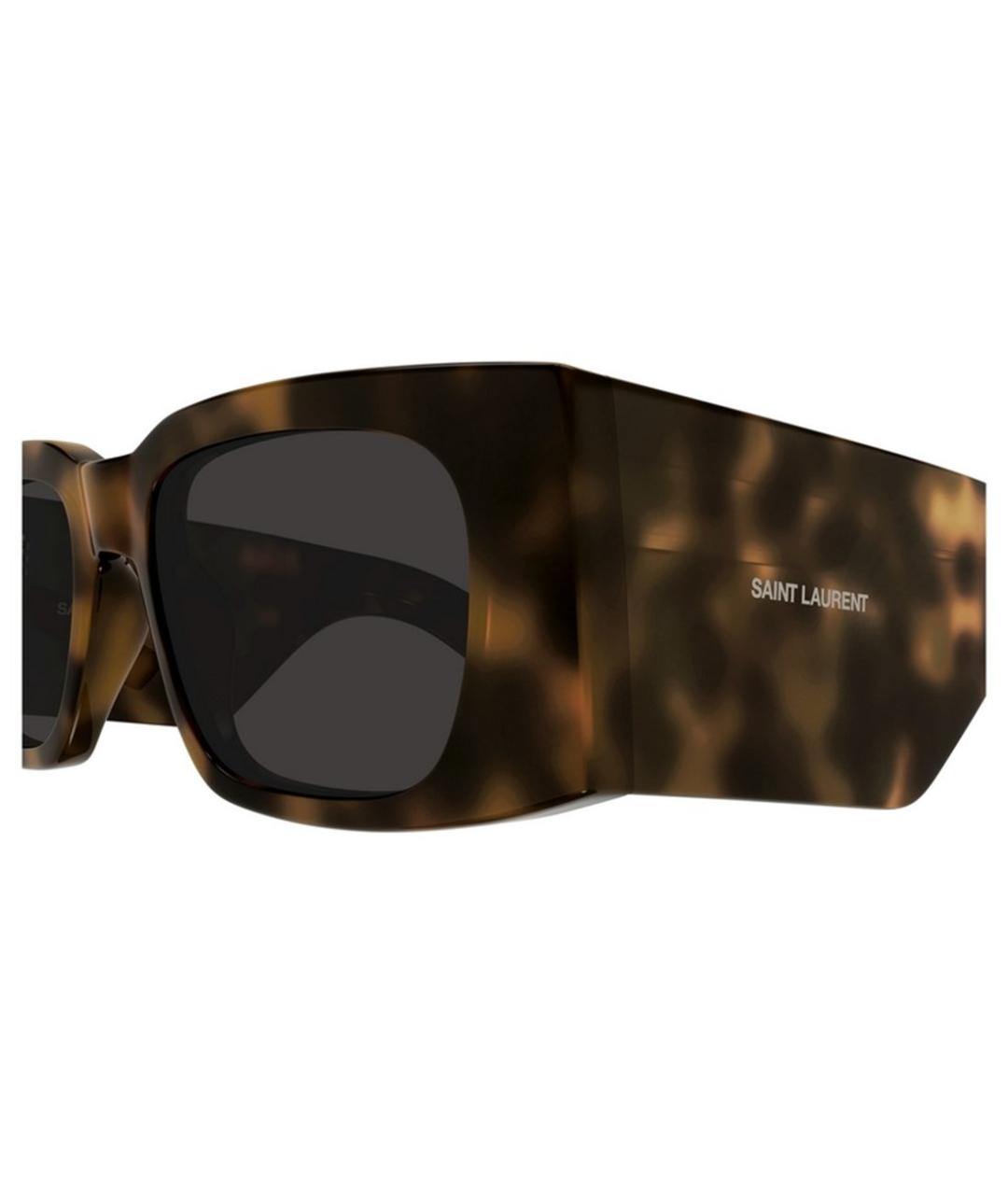 SAINT LAURENT Коричневые солнцезащитные очки, фото 3