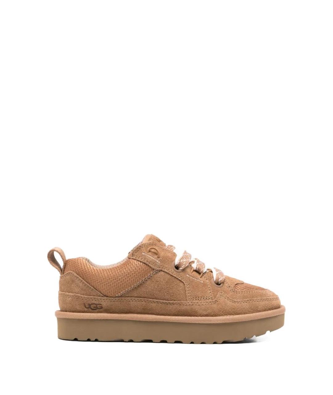 UGG AUSTRALIA Коричневые кожаные кроссовки, фото 1