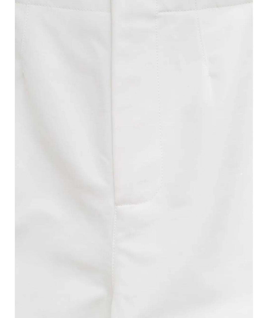 JACQUEMUS Белые хлопковые повседневные брюки, фото 3