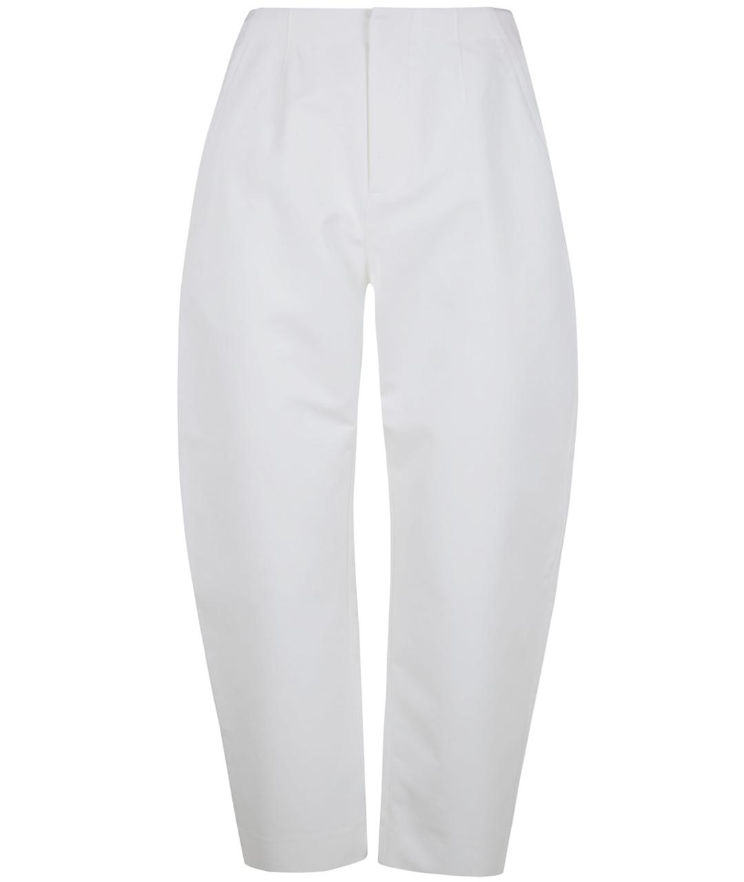 JACQUEMUS Белые хлопковые повседневные брюки, фото 4