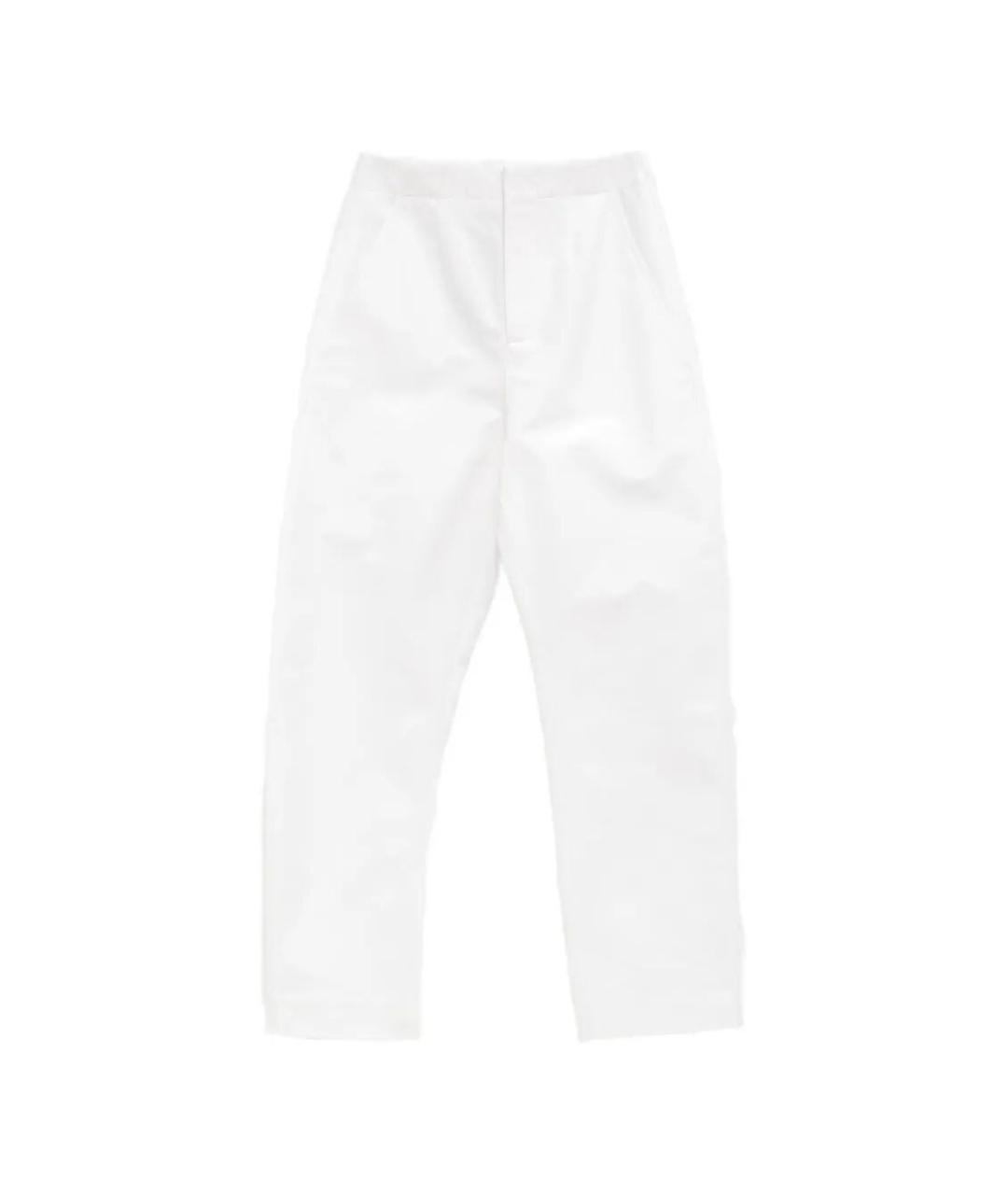 JACQUEMUS Белые хлопковые повседневные брюки, фото 1