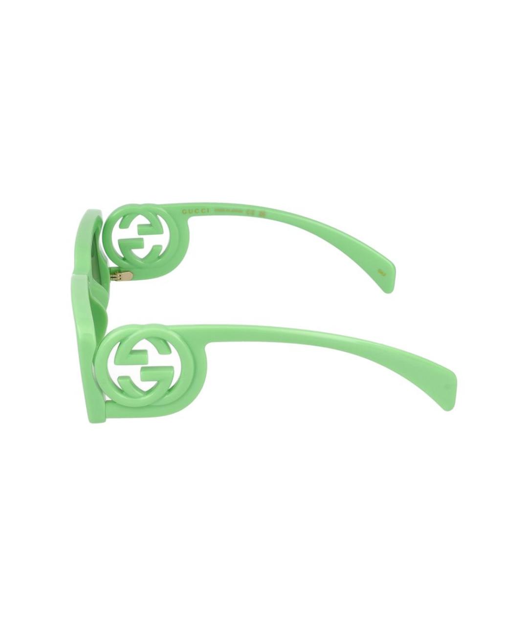 GUCCI Зеленые пластиковые солнцезащитные очки, фото 3
