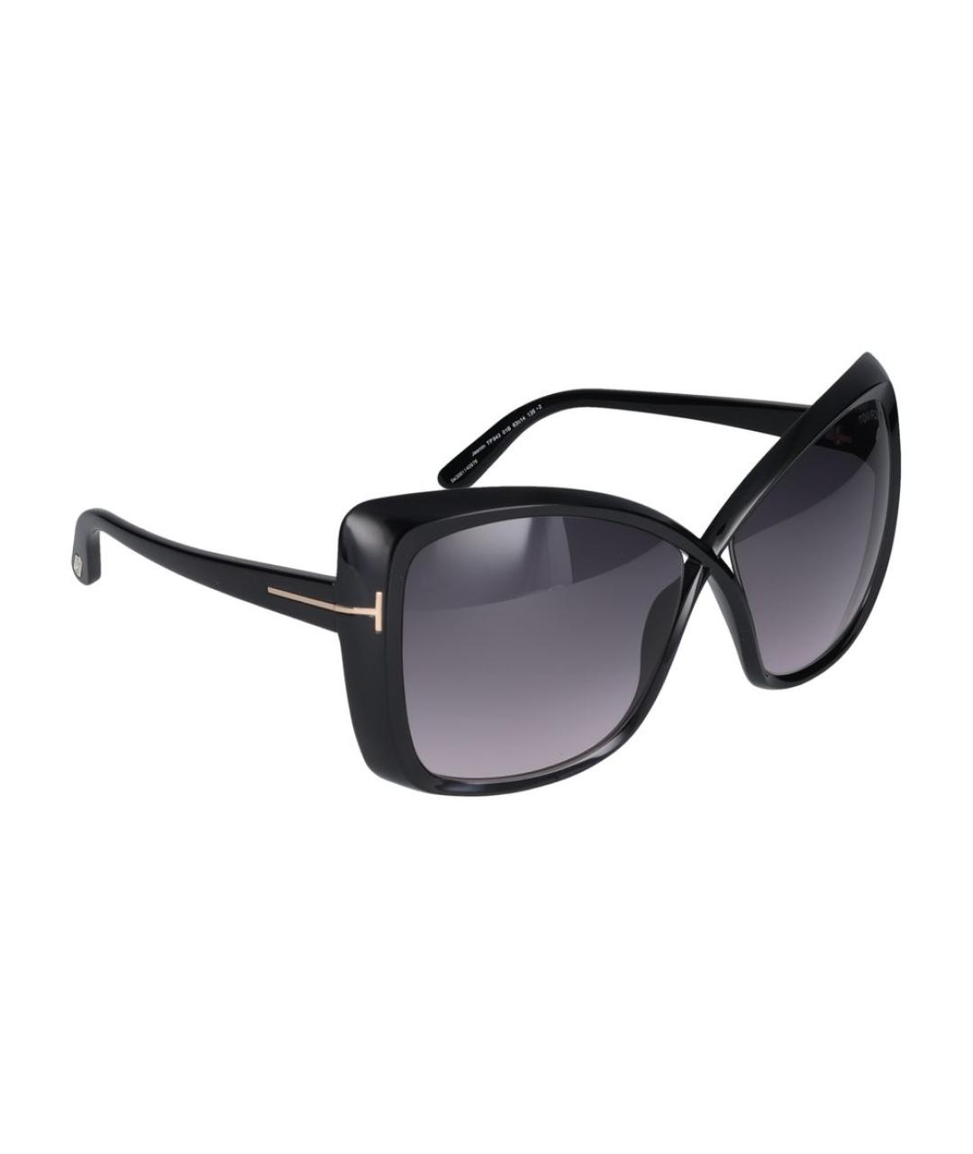 TOM FORD Черные пластиковые солнцезащитные очки, фото 4