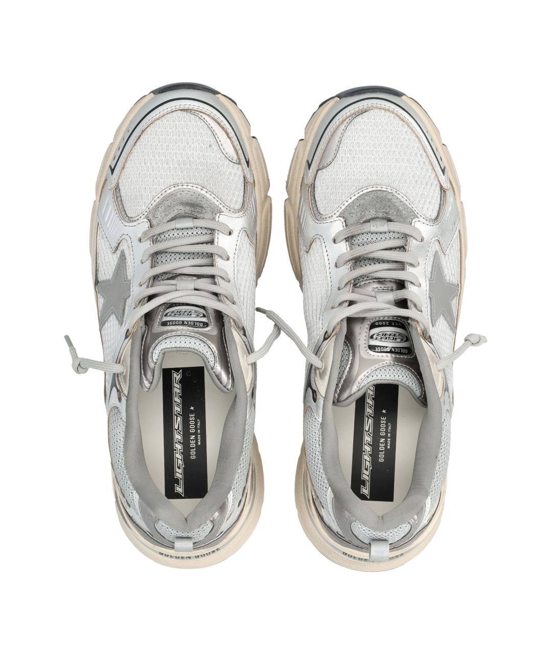 GOLDEN GOOSE DELUXE BRAND Серые текстильные низкие кроссовки / кеды, фото 2