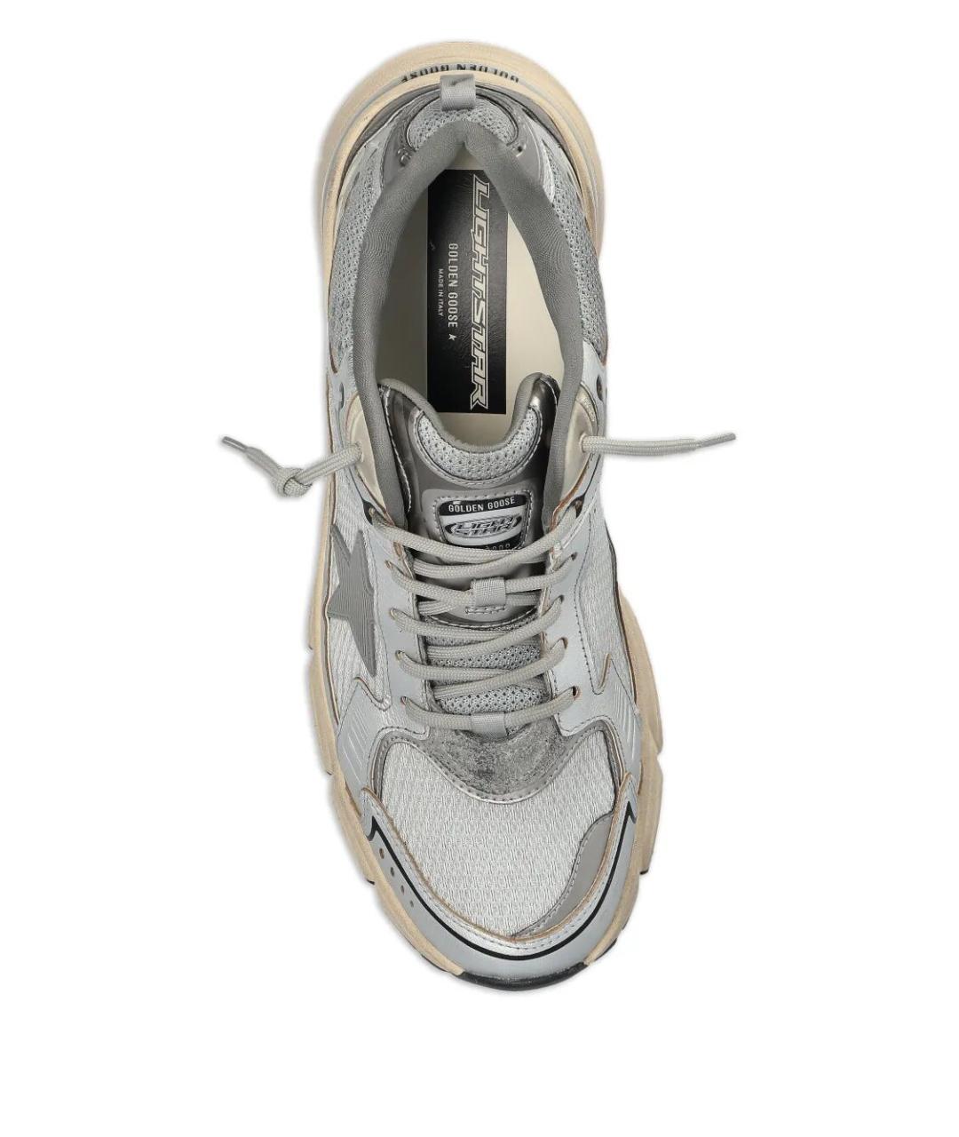 GOLDEN GOOSE DELUXE BRAND Серые текстильные низкие кроссовки / кеды, фото 5