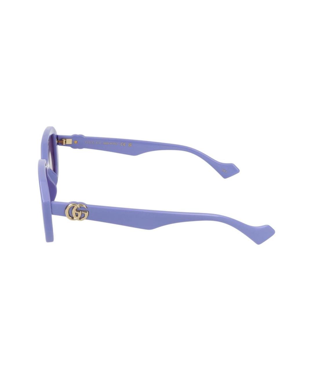 GUCCI Фиолетовые пластиковые солнцезащитные очки, фото 3
