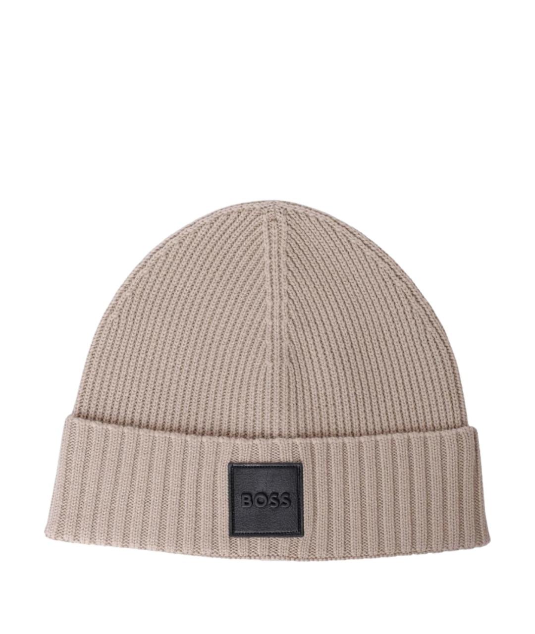 HUGO BOSS Бежевая шерстяная шапка, фото 1