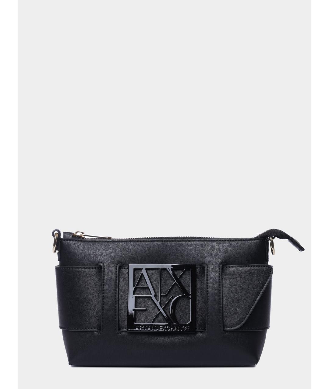 ARMANI EXCHANGE Черная сумка через плечо из искусственной кожи, фото 6