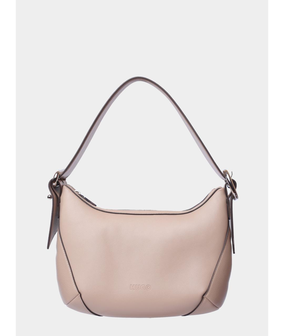 HUGO Бежевая сумка через плечо из искусственной кожи, фото 5