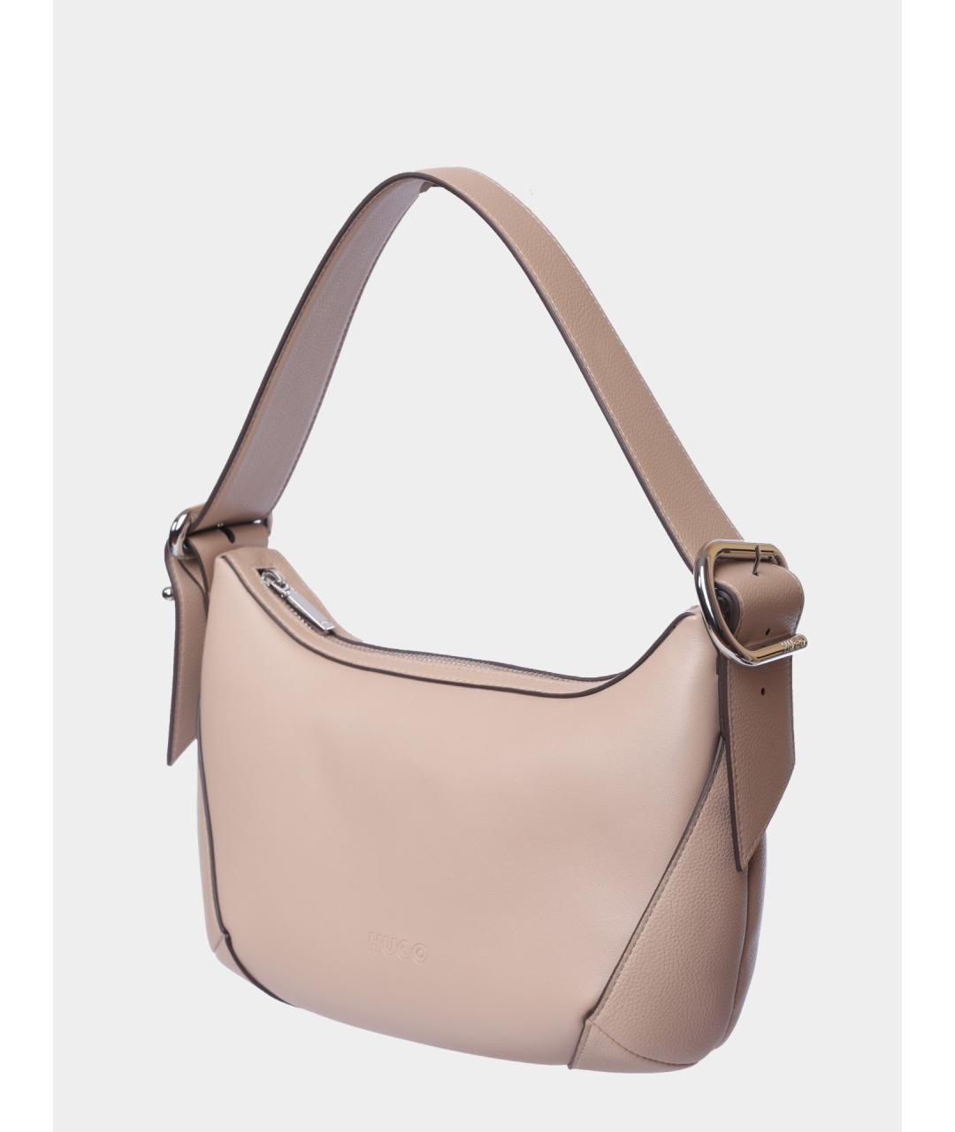 HUGO Бежевая сумка через плечо из искусственной кожи, фото 2