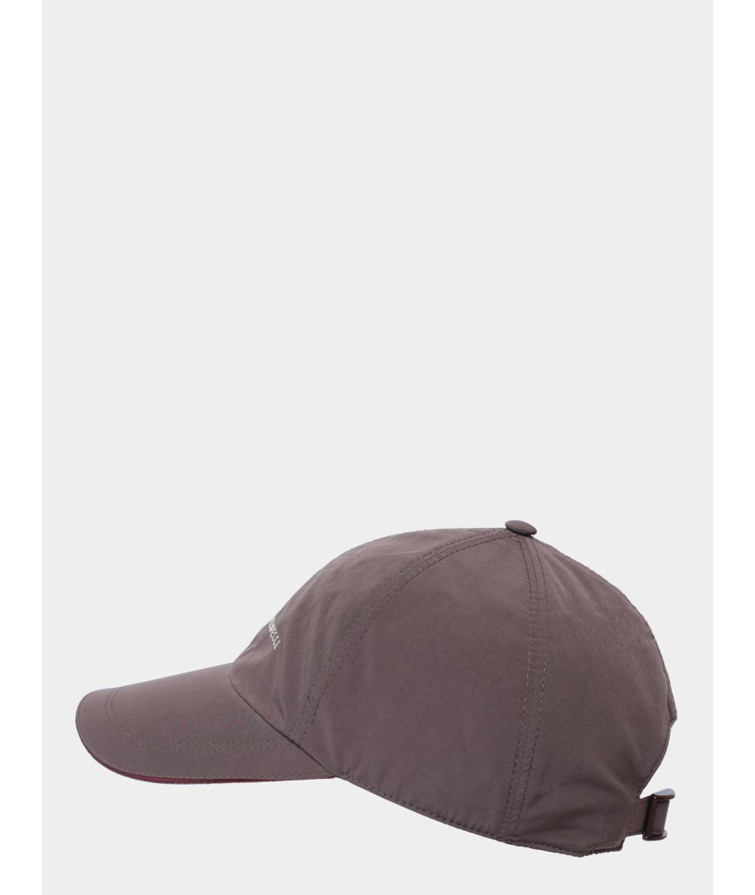 BRUNELLO CUCINELLI Коричневая кепка/бейсболка, фото 2