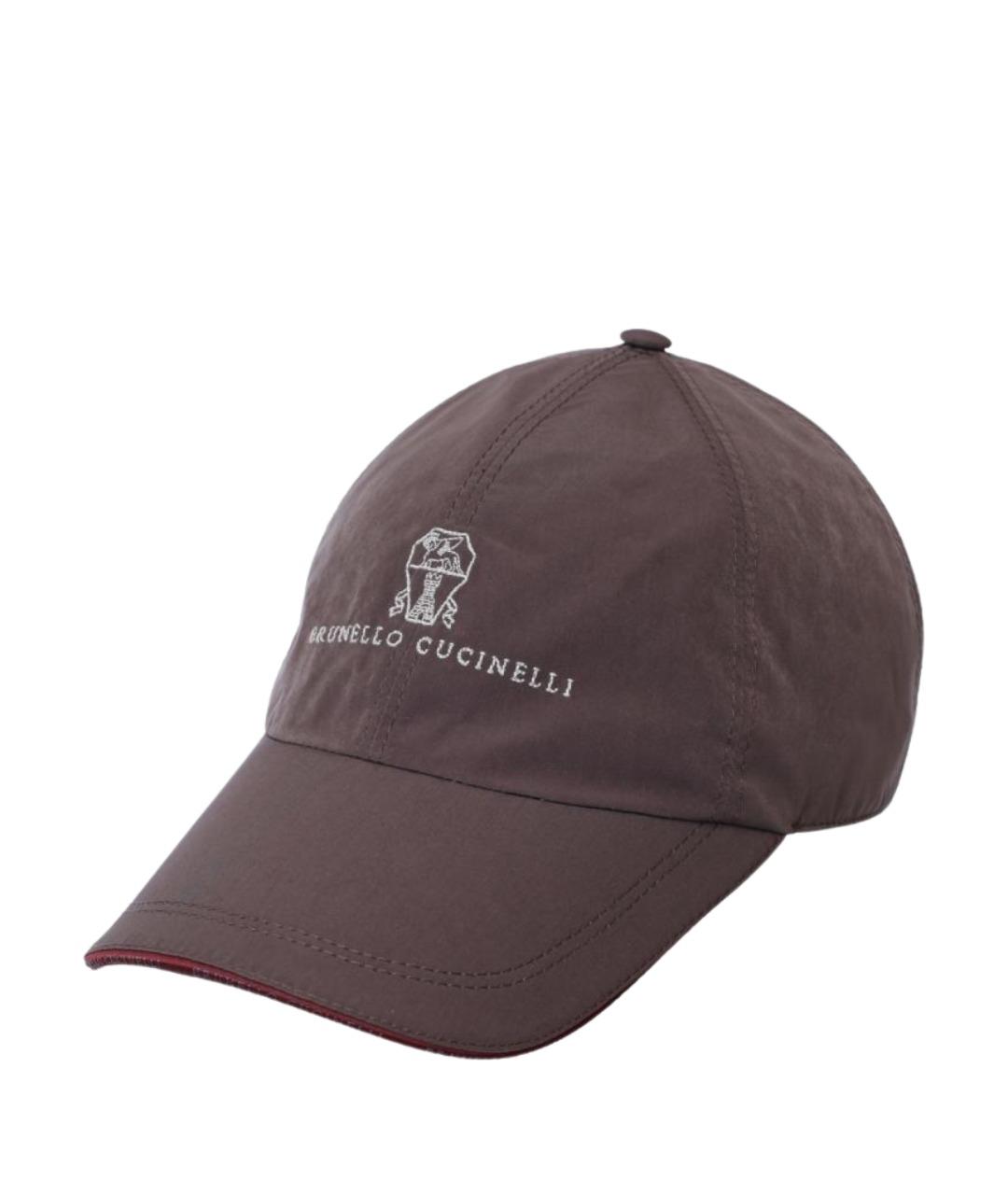 BRUNELLO CUCINELLI Коричневая кепка/бейсболка, фото 1