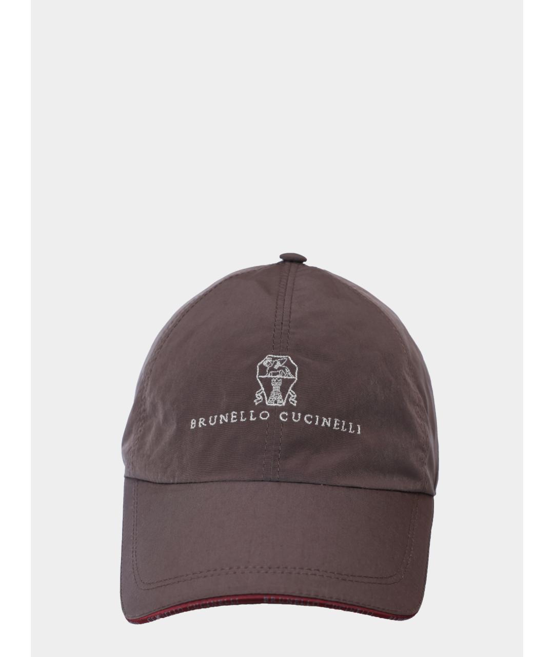 BRUNELLO CUCINELLI Коричневая кепка/бейсболка, фото 3