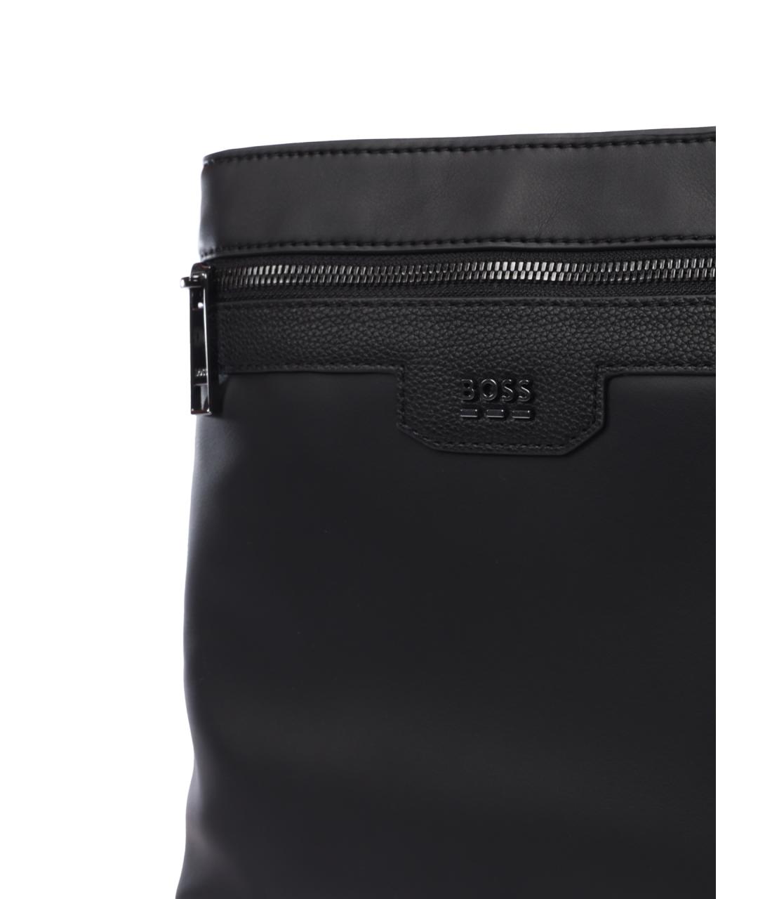 HUGO BOSS Черная сумка на плечо из искусственной кожи, фото 4
