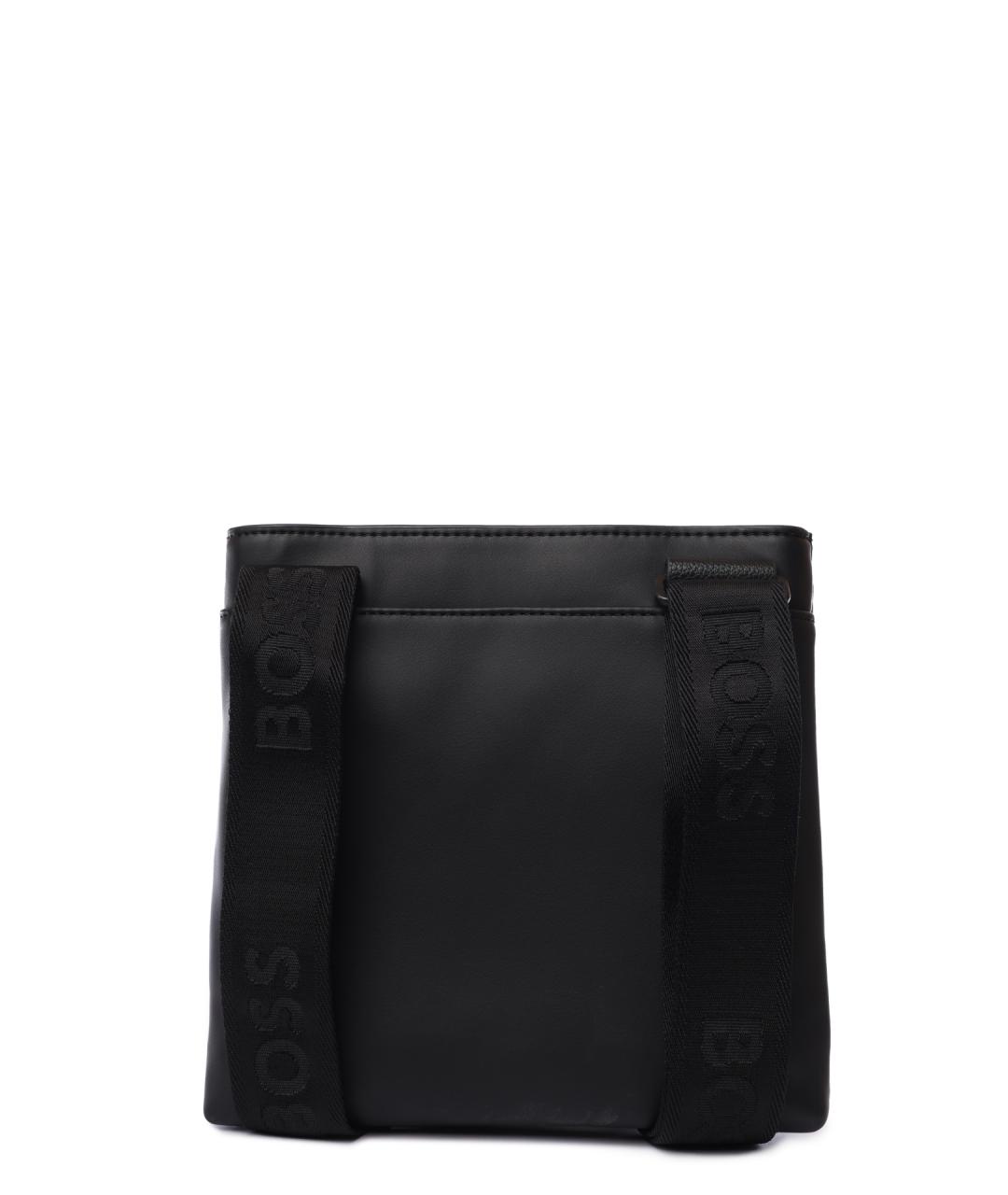 HUGO BOSS Черная сумка на плечо из искусственной кожи, фото 3