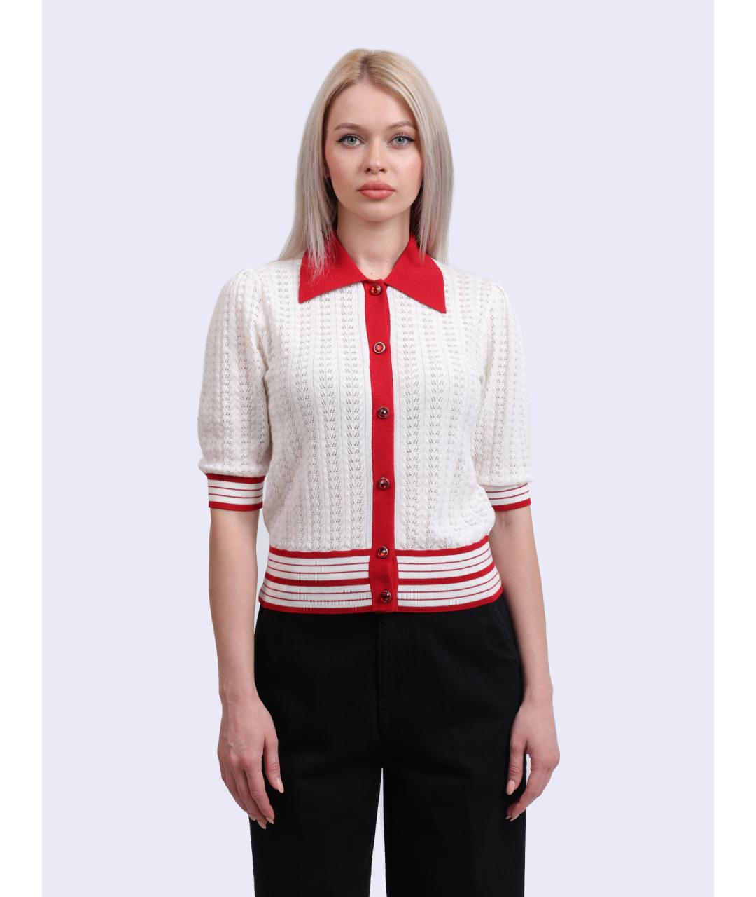 LIU JO Белый хлопковый кардиган, фото 2