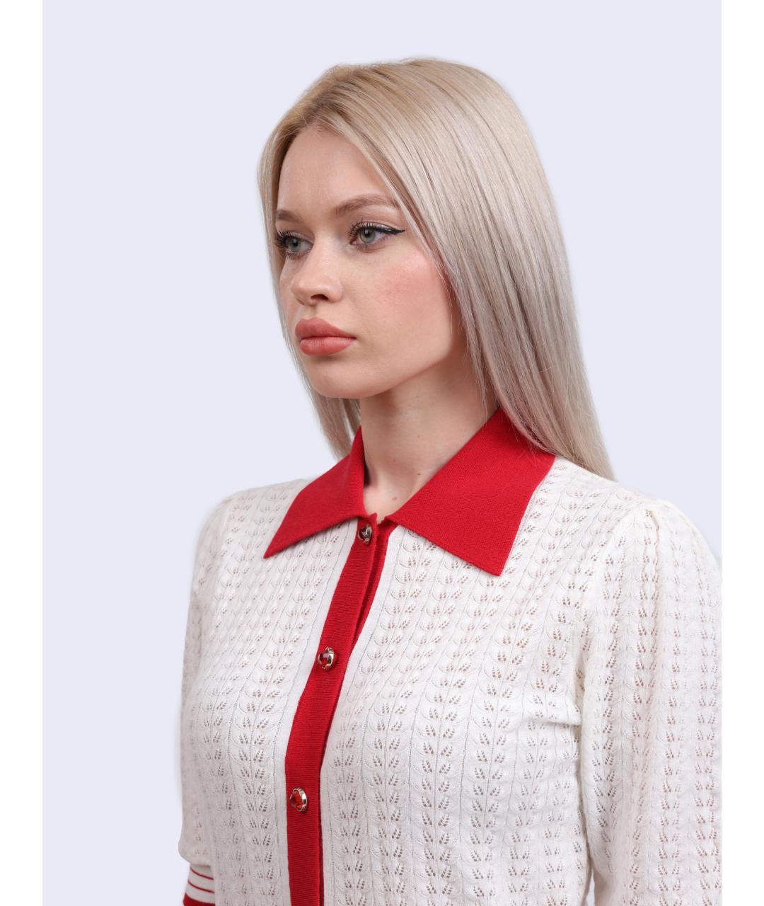 LIU JO Белый хлопковый кардиган, фото 4