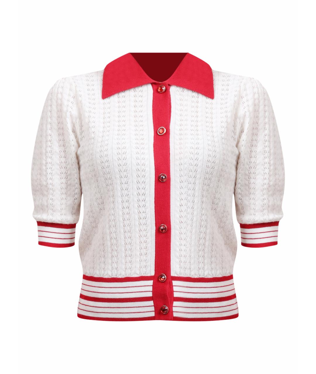 LIU JO Белый хлопковый кардиган, фото 1