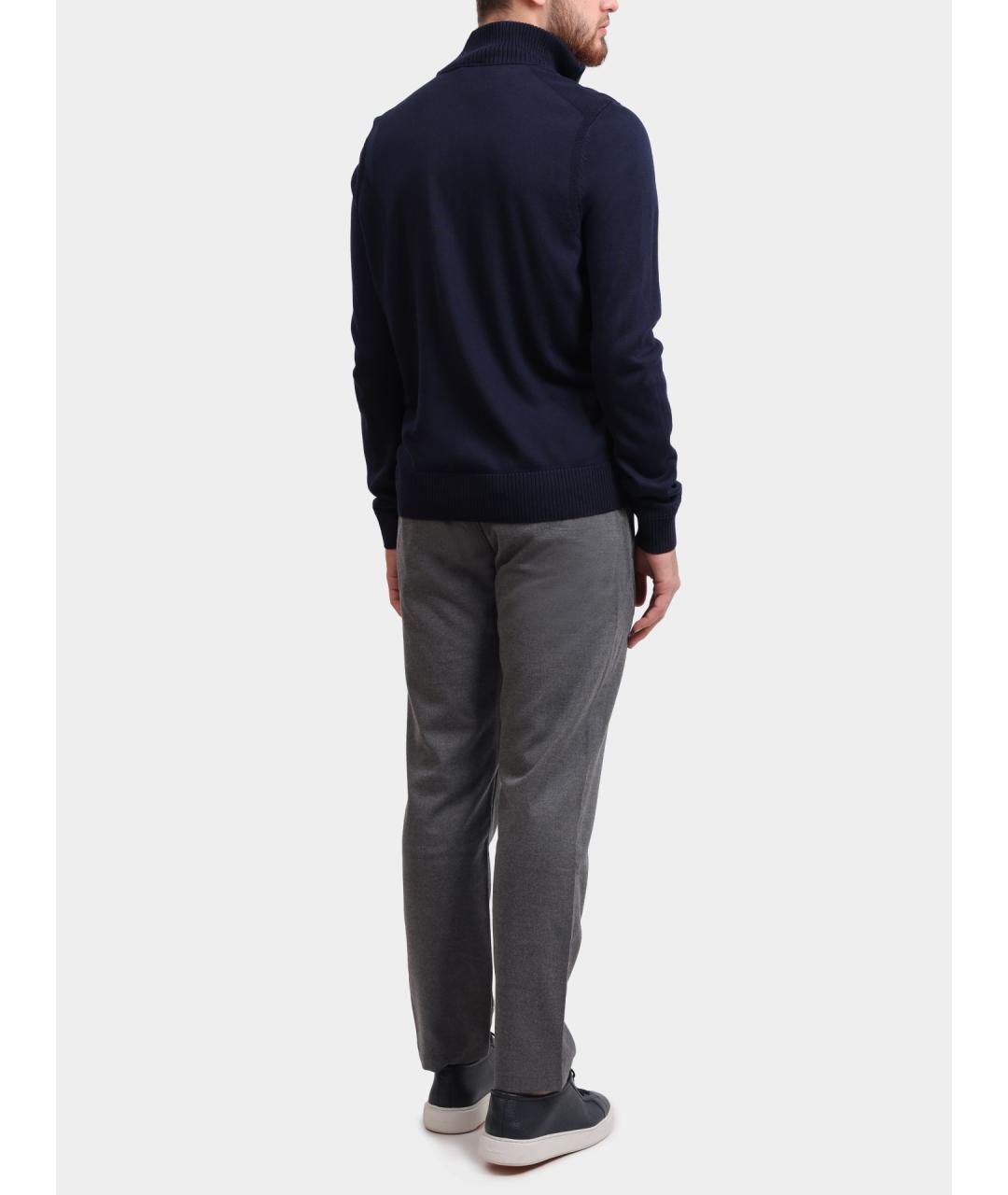 HUGO BOSS Темно-синий шерстяной кардиган, фото 5