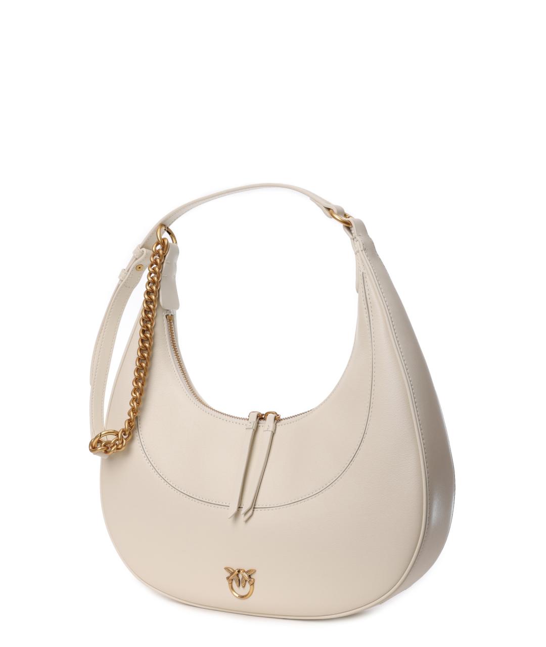 PINKO Белая кожаная сумка через плечо, фото 3