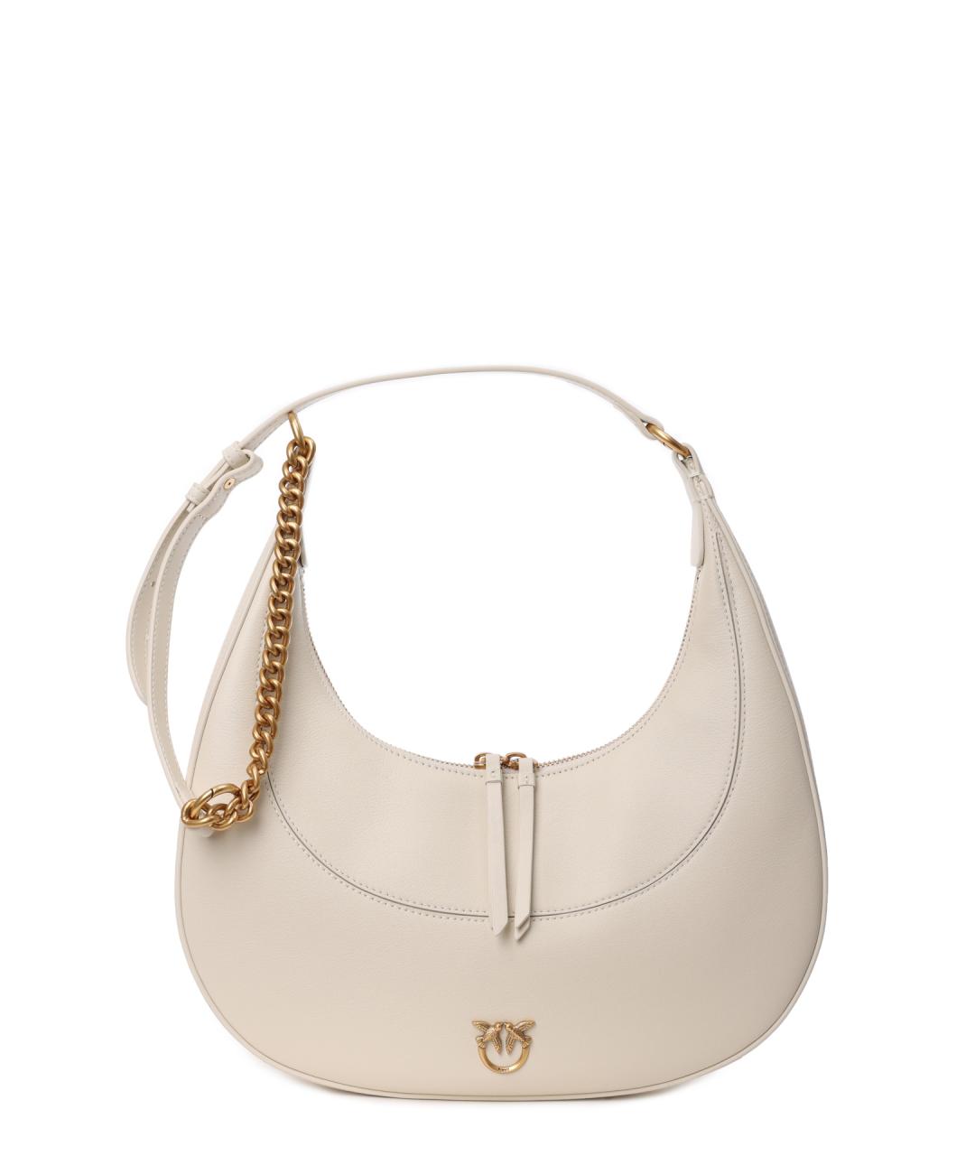 PINKO Белая кожаная сумка через плечо, фото 1