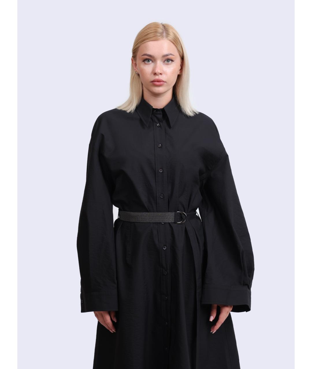 BRUNELLO CUCINELLI Черное хлопковое платье, фото 2