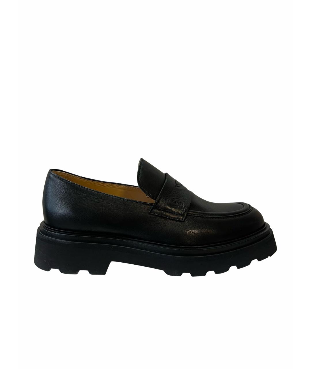 DOUCAL'S Черные кожаные лоферы, фото 1