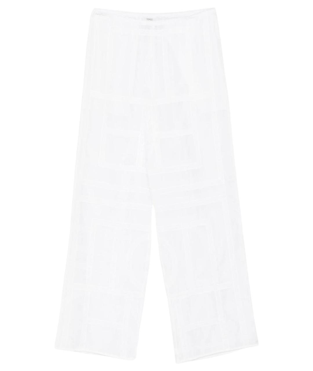 TOTEME Белые хлопковые прямые брюки, фото 1