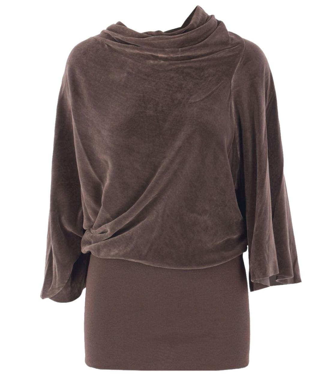 RICK OWENS Коричневая вискозная блузы, фото 1