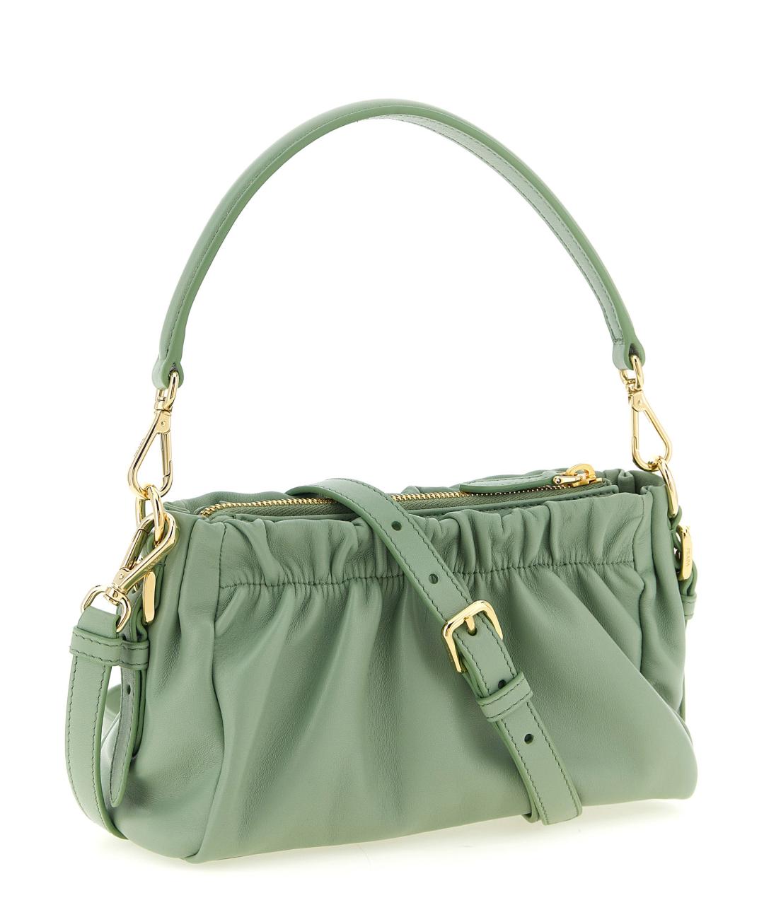 PRADA Зеленая кожаная сумка через плечо, фото 2