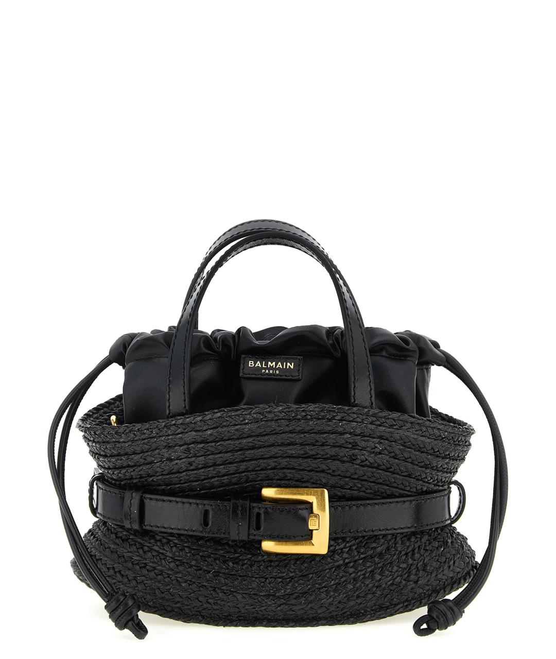 BALMAIN Черная сумка с короткими ручками, фото 1