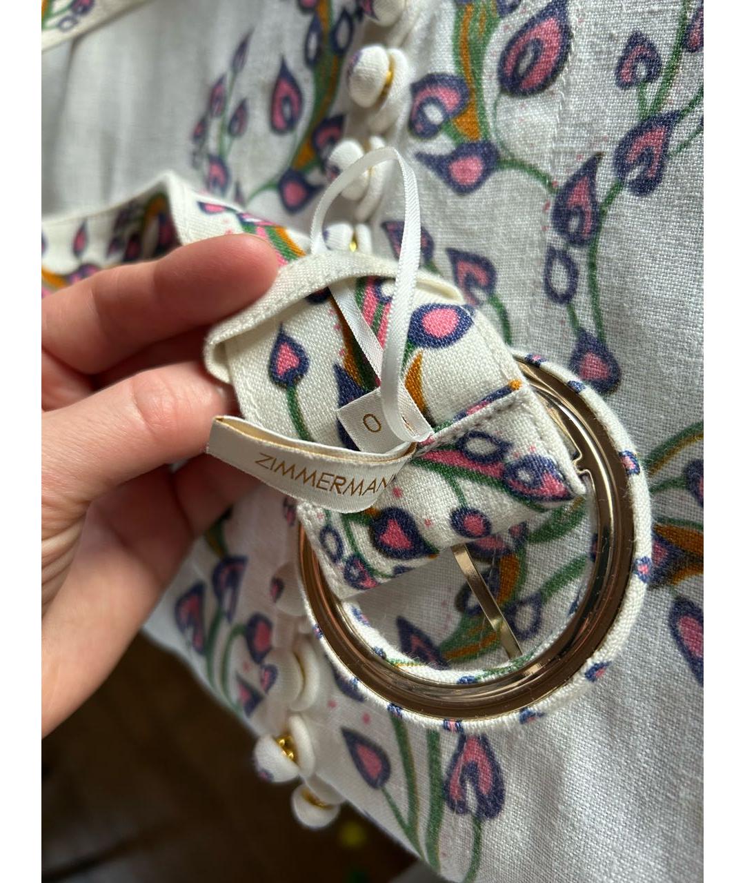 ZIMMERMANN Белое льняное платье, фото 5