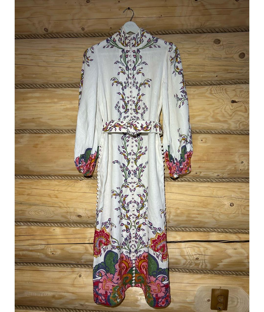 ZIMMERMANN Белое льняное платье, фото 8