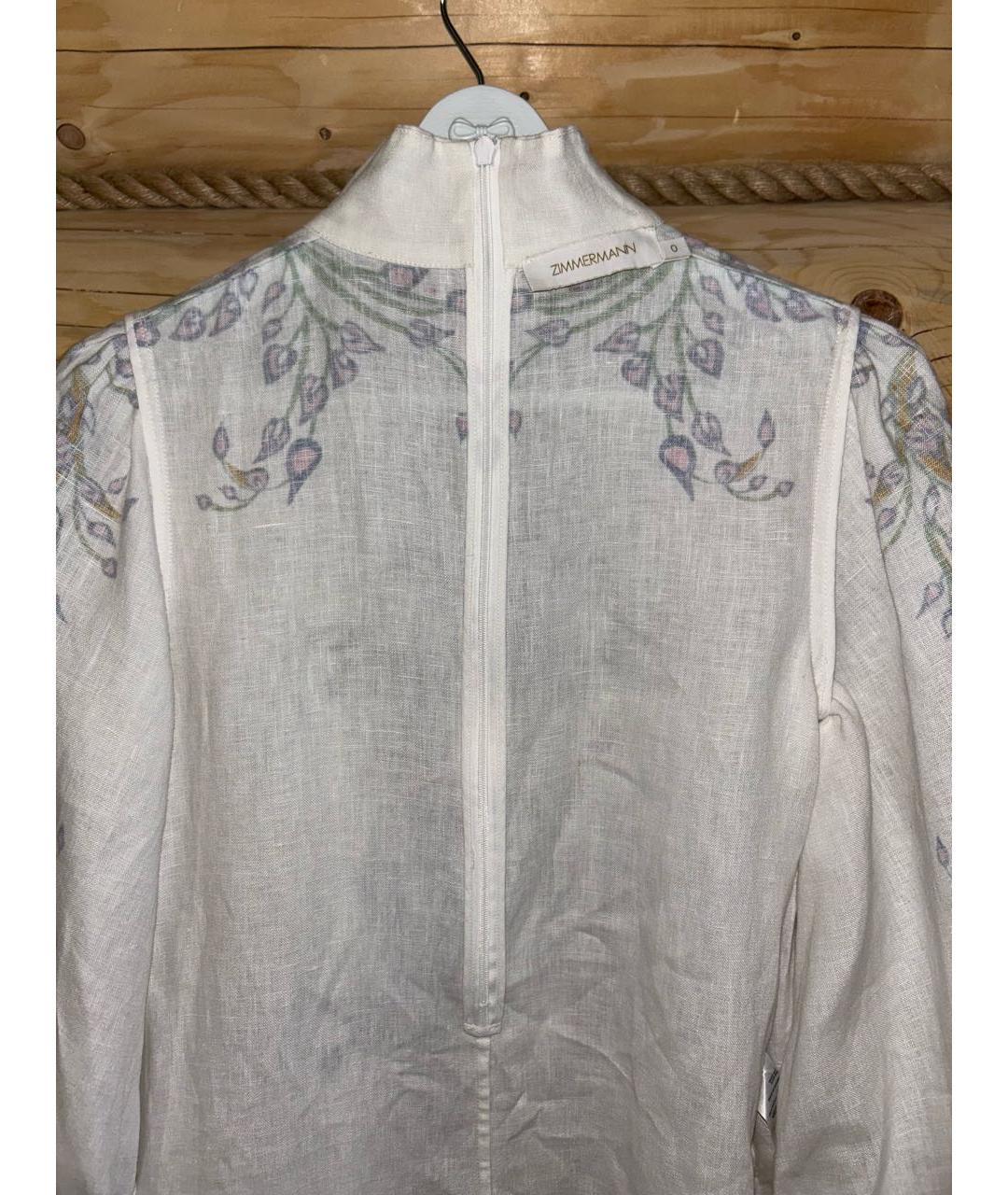 ZIMMERMANN Белое льняное платье, фото 3