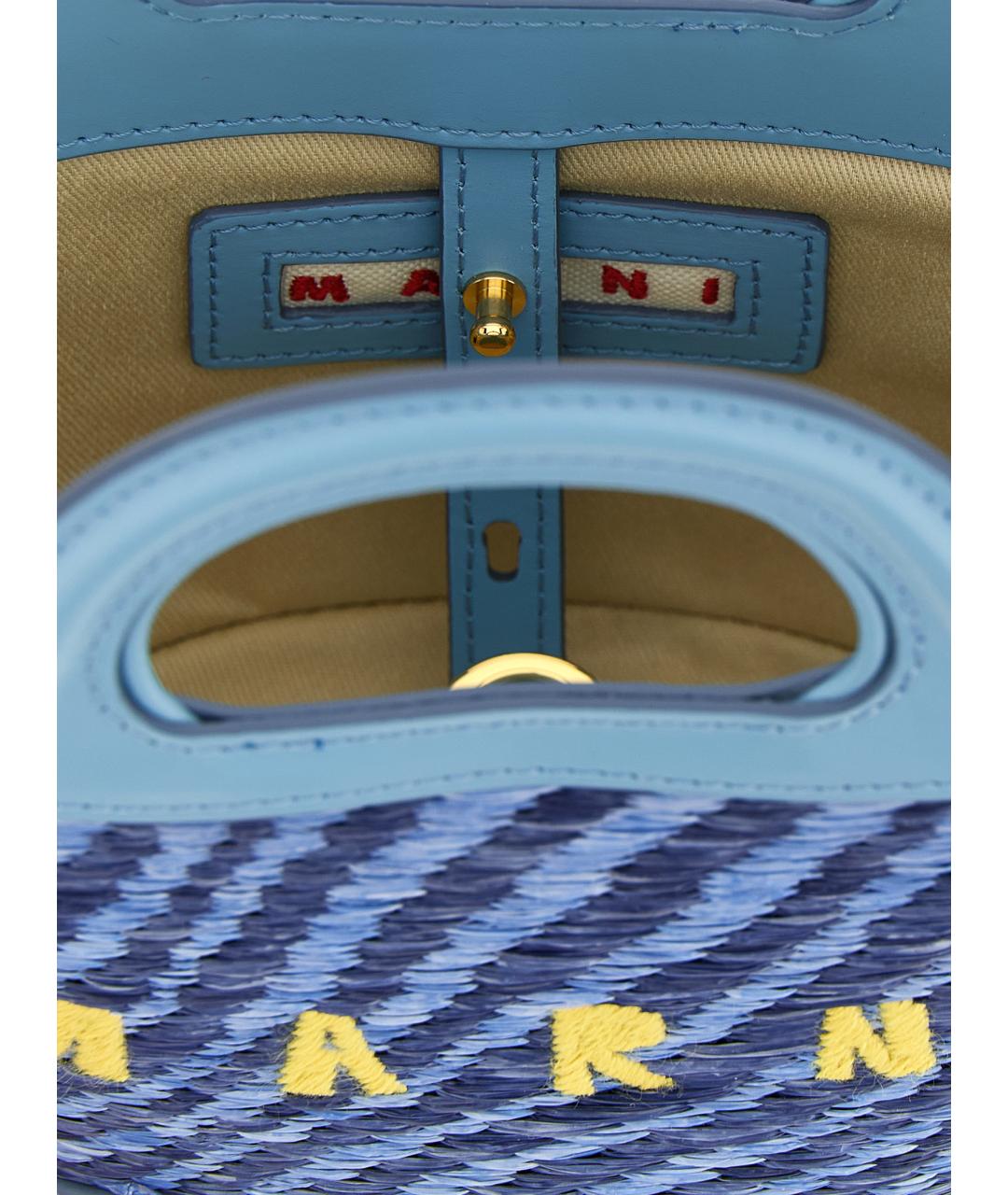 MARNI Голубая сумка тоут, фото 4