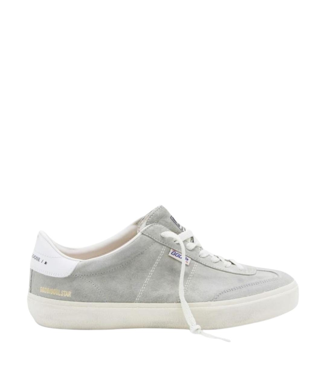 GOLDEN GOOSE DELUXE BRAND Серые замшевые низкие кроссовки / кеды, фото 1