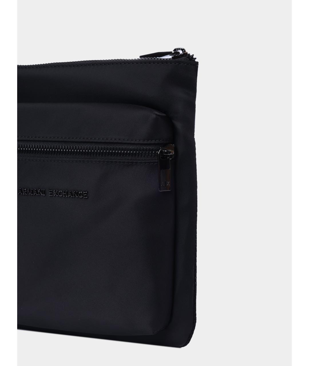 ARMANI EXCHANGE Черная синтетическая сумка на плечо, фото 3