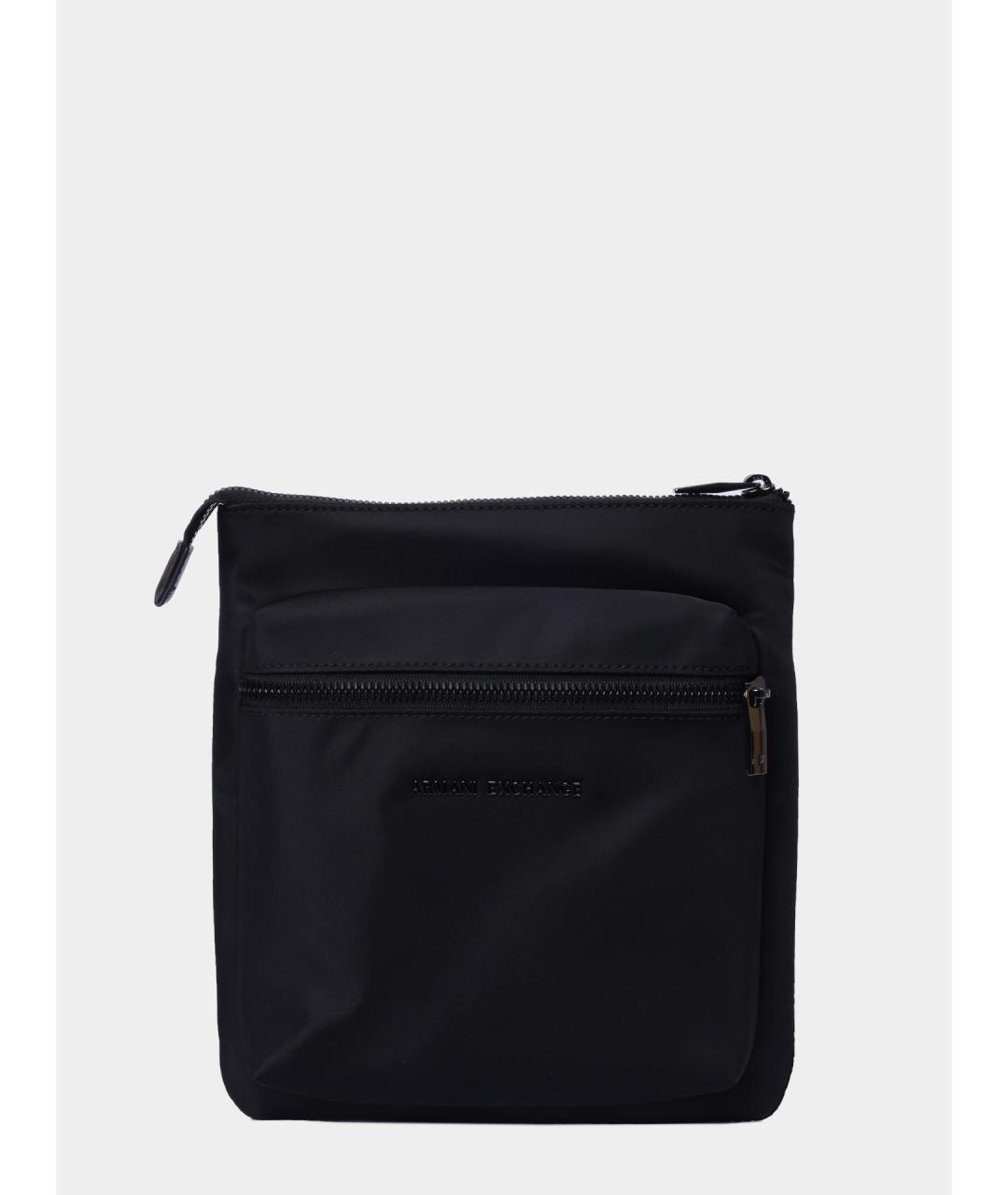 ARMANI EXCHANGE Черная синтетическая сумка на плечо, фото 5
