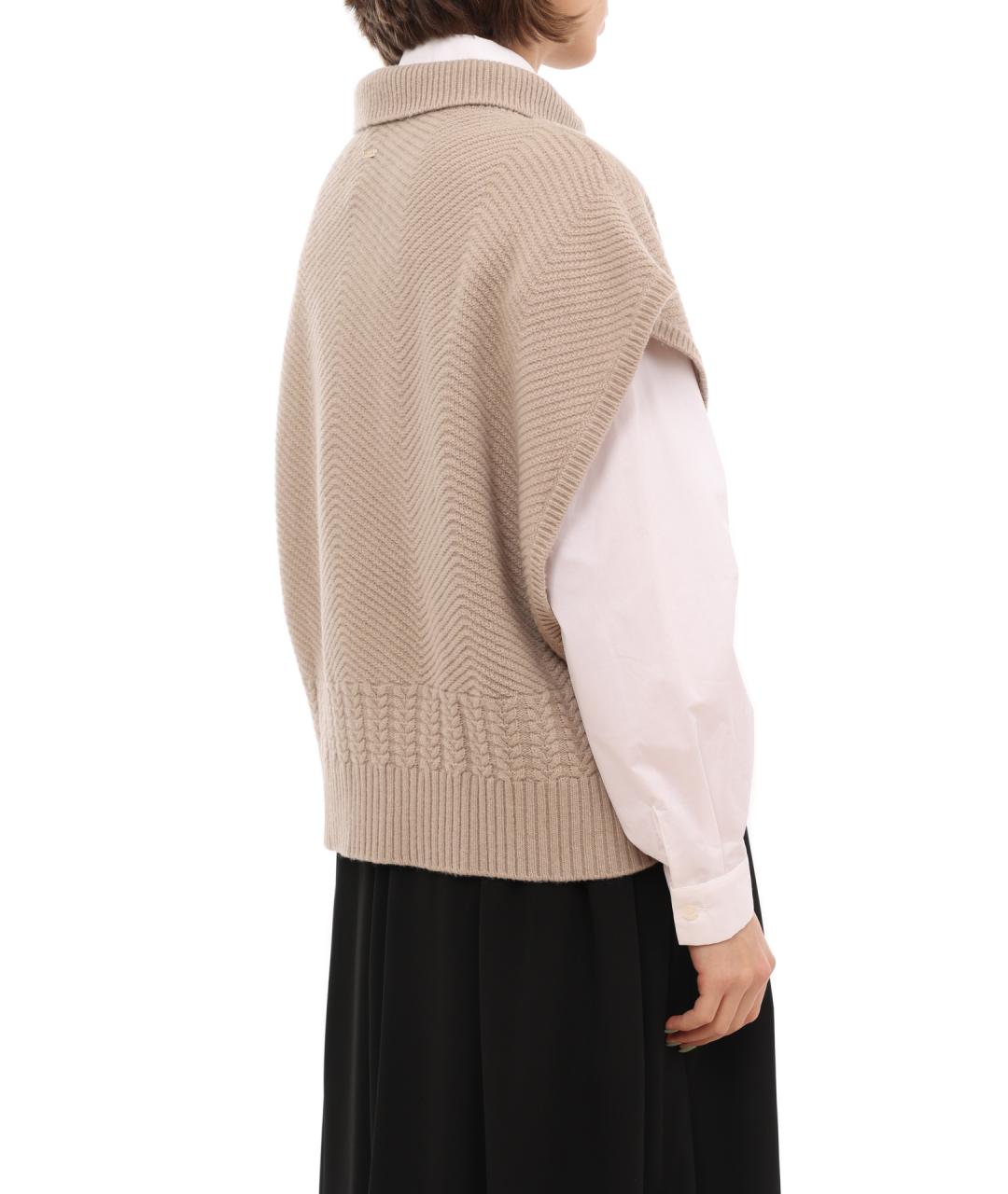 ARMANI EXCHANGE Бежевый шерстяной джемпер / свитер, фото 2